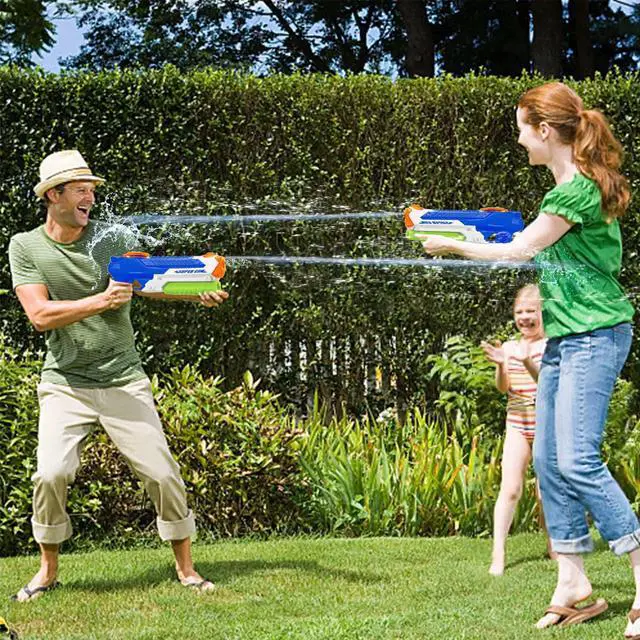 Alt view image 3 of 5 - Water Guns for Kids - Summer Soaker Squirt Guns, 400CC/40ft for 3 Years Old and up Boys Girls Adults - 2 Pack Outdoor Toy for Swimming Pool Yard Lawn Beach