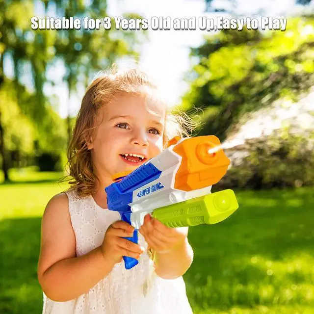Alt view image 5 of 5 - Water Guns for Kids - Summer Soaker Squirt Guns, 400CC/40ft for 3 Years Old and up Boys Girls Adults - 2 Pack Outdoor Toy for Swimming Pool Yard Lawn Beach