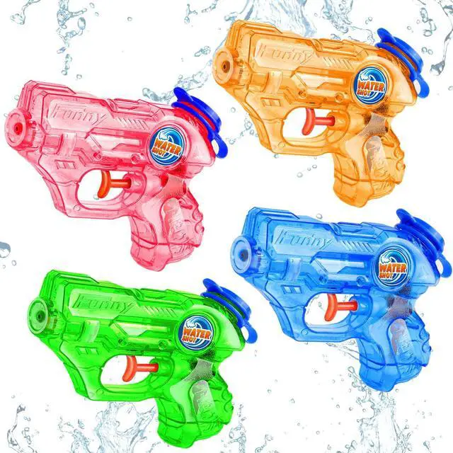 Main image of Mini Water Gun for Kids Toddler- 4 Pack Small Water Guns 5-7M Long Range Super Water Soaker Squirts Blasters Gun, Outdoor Toy Water Summer Beach Pool Party Favors Bath Water Guns Toy for Girl Boy Kids