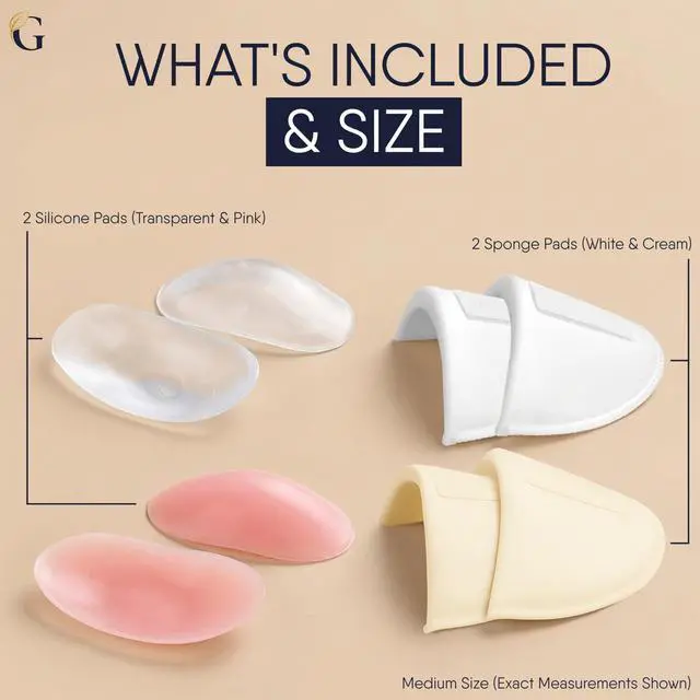 Alt view image 5 of 7 - Shoulder Pads for Womens Clothing 2 Pack - Thick Foam and Velcro for Womens Clothing, Dresses - Removable Fashion Shoulder Pad, Beige and White
