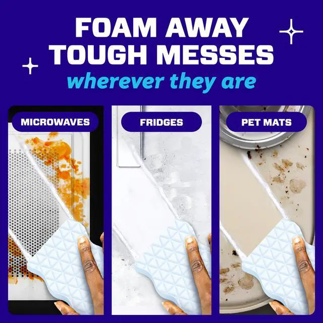 Alt view image 5 of 6 - Magic Eraser Foaming Sponge, All Purpose, Dawn Cleaning Power, Wall Cleaner, Sneaker Cleaner, Oven Cleaner, Kitchen, Bathroom, Shower Cleaning Supplies, Scrubber, Ultra Foamy, 7ct