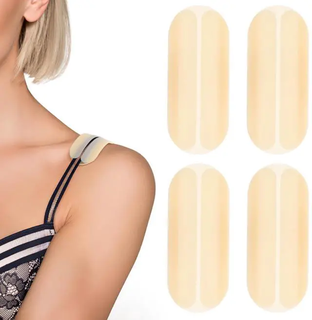 Alt view image 6 of 6 - 3 Pairs Bra Strap Cushions, Non-Slip Silicone Shoulder Pads for Women, Light Beige Pain Relief Protectors Prevent Indentations