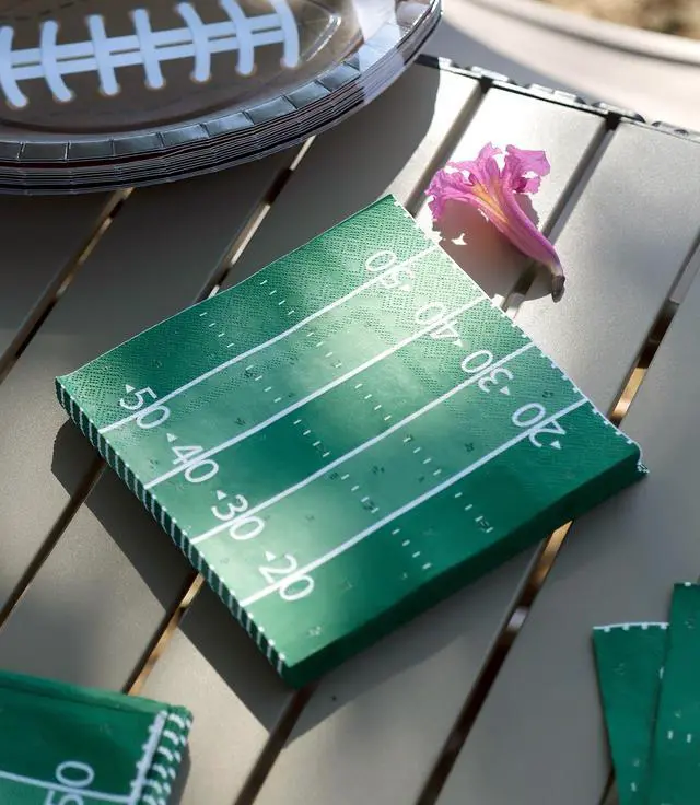 Alt view image 5 of 6 - 48PCS Football Plates and Npakins Party Supplies - Serves 24 - Football Decorations Decor Football Game Day Birthday Party Favor
