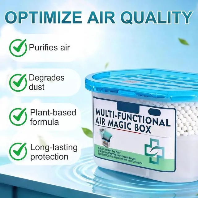 Alt view image 4 of 5 - Air Purification Dust Removal Mic Box,Multi-Functional Air MacBox,Automatic Dust Collection Purifies,for car, Bedroom, New House, Office, Closet, Automatic Dust-Sucking (1 PCS)