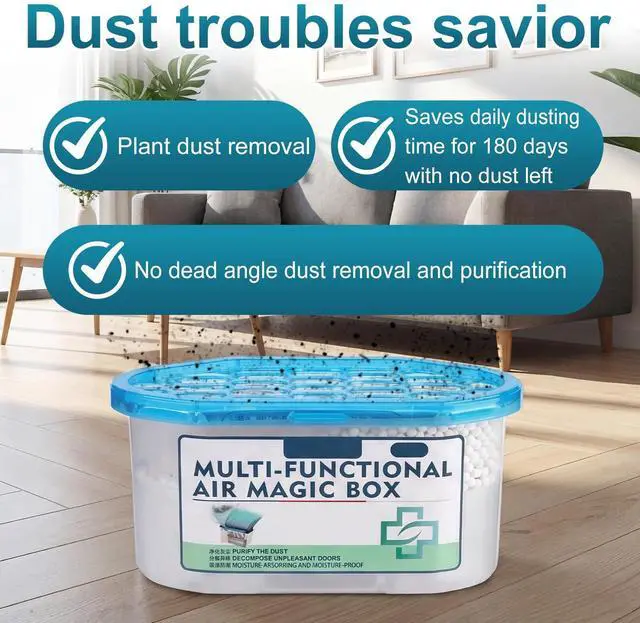 Alt view image 5 of 5 - Air Purification Dust Removal Mic Box,Multi-Functional Air MacBox,Automatic Dust Collection Purifies,for car, Bedroom, New House, Office, Closet, Automatic Dust-Sucking (1 PCS)