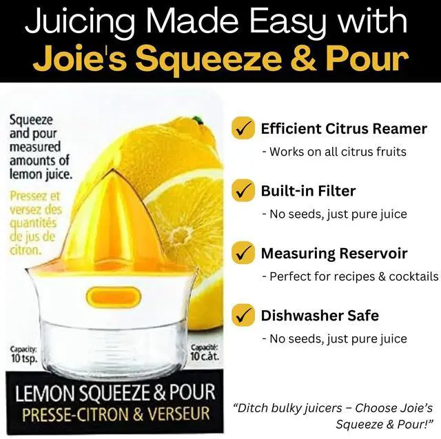 Alt view image 2 of 7 - Kitchen Gadgets Joie Squeeze and Pour Juicer Reamer, 10tsp, Yellow