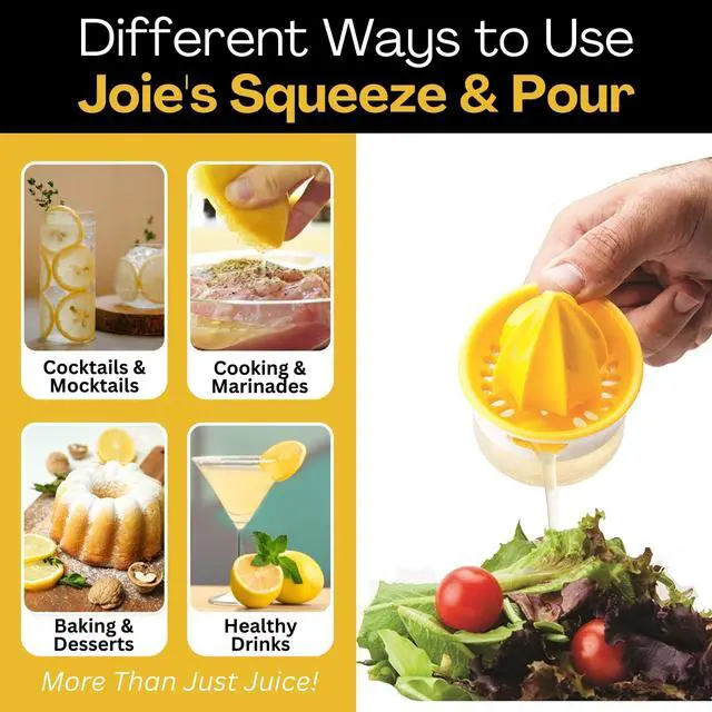 Alt view image 4 of 7 - Kitchen Gadgets Joie Squeeze and Pour Juicer Reamer, 10tsp, Yellow