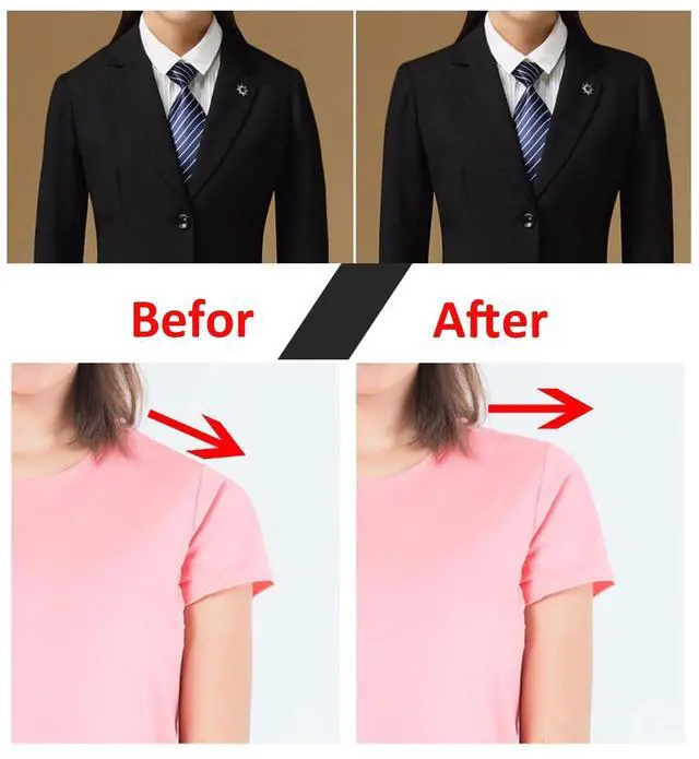 Alt view image 4 of 5 - 3 Pairs Shoulder Pads for Women Clothes,No-Sewing Required Anti-Slip Detachable Reusable Soft Sponge Shoulder Pads for Men Blazer Clothes Sewing Accessories