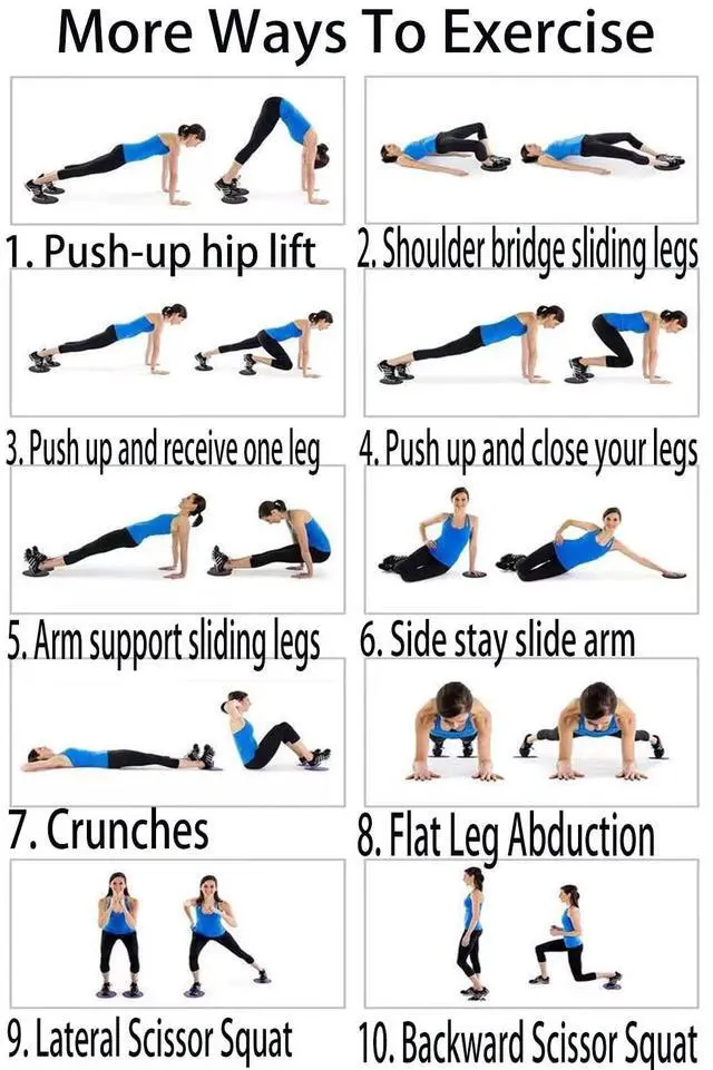 Alt view image 4 of 5 - 4Pcs Dual Sided Gliding Discs Core Sliders Ultimate Core Ab Fitness Trainer. Leg Exercise Gear for Gym, Home, Yoga, Pilates | Strengthen Abdomen, Burn Fat, Improve Balance (Blue)