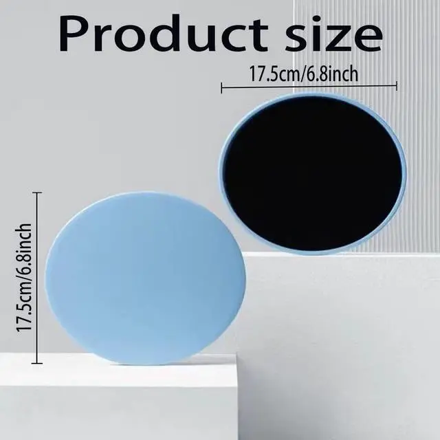 Alt view image 2 of 5 - 4Pcs Dual Sided Gliding Discs Core Sliders Ultimate Core Ab Fitness Trainer. Leg Exercise Gear for Gym, Home, Yoga, Pilates | Strengthen Abdomen, Burn Fat, Improve Balance (Blue)