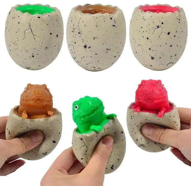 Main image of 3 PCS Set Squeeze Toys Squishes Toy Decompression Colorful Evil Dinosaur Pop Out Eggs Squeeze Toys,Sensory Fidget Toys,Stress Relief for Kids & Adult Tricky Funny Novelty Toy