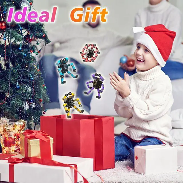 Alt view image 6 of 7 - Transformable Fidget Spinners Toys 4 Pcs for Kids and Adults Stress Relief Sensory Toys for Boys and Girls Age 8-13 Fingertip Gyros Party Favors Birthday Gifts for Teens Road Trip Travel Toy