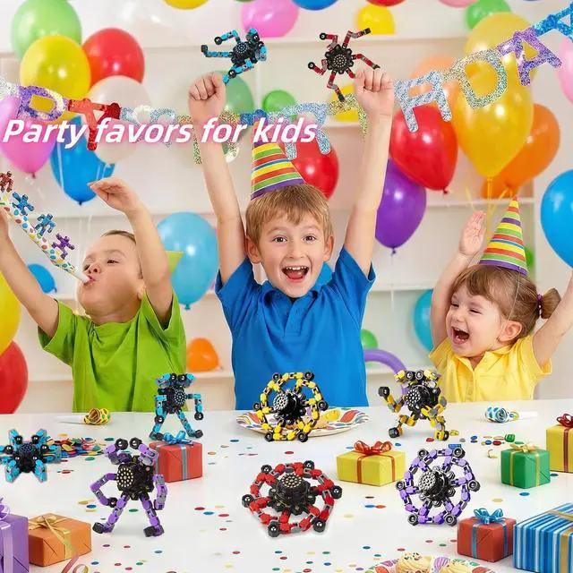 Alt view image 7 of 7 - Transformable Fidget Spinners Toys 4 Pcs for Kids and Adults Stress Relief Sensory Toys for Boys and Girls Age 8-13 Fingertip Gyros Party Favors Birthday Gifts for Teens Road Trip Travel Toy