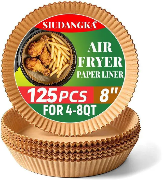 Main image of Air Fryer Liners for Ninja Air Fryer, 125 Pcs Disposable Paper Liner for most 4-8QT AirFryer