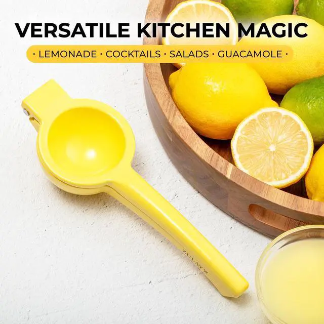 Alt view image 6 of 7 - Metal Lemon Squeezer - Handheld Lemon Juicer Squeezer - Easy to Use Citrus Juicer - Manual Press for Extracting the Most Juice Possible - Extracts Every Last Drop