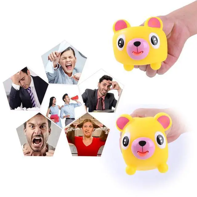 Alt view image 4 of 6 - Squeeze Toy for Kids, Children's Decompression Toys, Release Adult Stress Screaming Toy Vocal Doll with Tigers Rabbits Bears Pigs Designs for Kids, Boys, Girls Autism & ADHD(1PCS Random Animals)