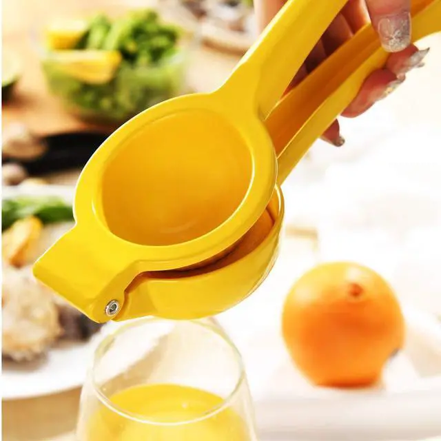 Alt view image 3 of 7 - Manual Juicer Citrus Lemon Squeezer, Fruit Juicer Lime Press Metal, Professional Hand Juicer Kitchen Tool(Yellow