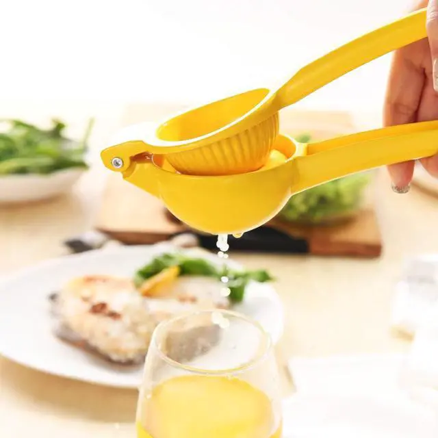 Alt view image 5 of 7 - Manual Juicer Citrus Lemon Squeezer, Fruit Juicer Lime Press Metal, Professional Hand Juicer Kitchen Tool(Yellow