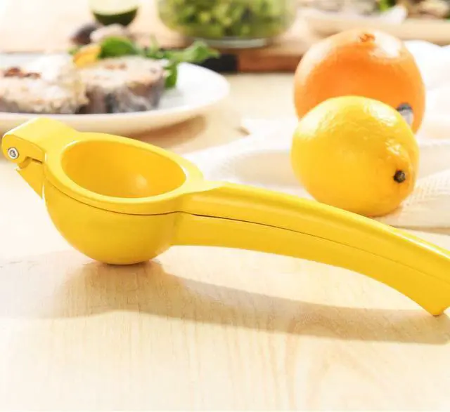 Alt view image 6 of 7 - Manual Juicer Citrus Lemon Squeezer, Fruit Juicer Lime Press Metal, Professional Hand Juicer Kitchen Tool(Yellow