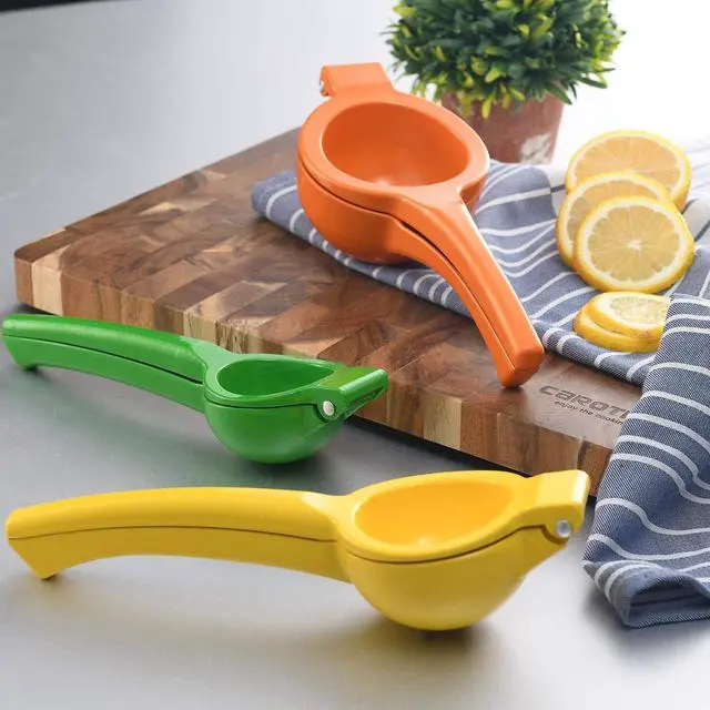 Alt view image 7 of 7 - Manual Juicer Citrus Lemon Squeezer, Fruit Juicer Lime Press Metal, Professional Hand Juicer Kitchen Tool(Yellow