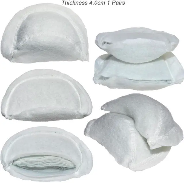 Alt view image 3 of 7 - Sewing Shoulder Pads, 5Pair 1.8-4.0CM Thickened Foam Sponge Cotton Clothing Supplies Enhancer Push-Up Set-in Covered