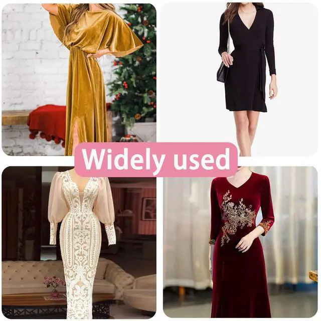 Alt view image 5 of 5 - 4 Pairs Set-in Shoulder Pads Sewing Sponge Shoulder Pad Thin Shoulder Enhancer for Round Shoulders Women Blazer T-Shirt Dresses Sewing Accessories (Black + White+ Pink+ Skin)