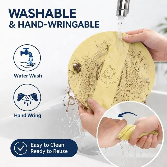 Alt view image 3 of 5 - BatMate for Ceramics & Pottery 12"Anti-Slip, Eliminate Wobble & Ensure Perfect Centering, No Pins Needed, Strong Water-Adhesion Grip, Washable & Reusable Supplies for Pottery Wheel Tools Yellow 1 PC