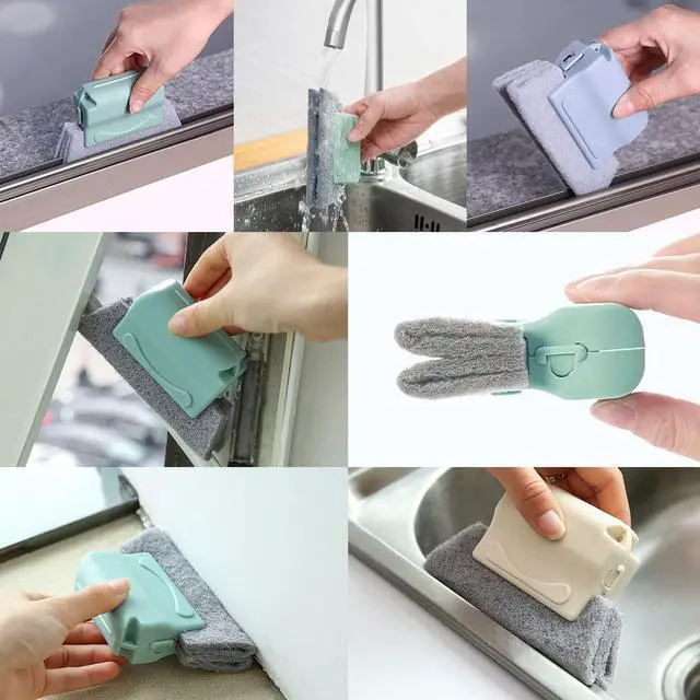 Alt view image 2 of 7 - Koishu Magic Window Groove Cleaning Brush, Hand-held Window Track Cleaner Brushes Tools Set, Sliding Door Track Cleaner, Sill, Tile Lines, Shutter, Car Vents, Keyboard, Small Spaces Clean