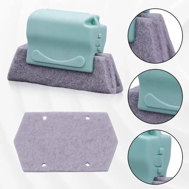 Alt view image 3 of 7 - Koishu Magic Window Groove Cleaning Brush, Hand-held Window Track Cleaner Brushes Tools Set, Sliding Door Track Cleaner, Sill, Tile Lines, Shutter, Car Vents, Keyboard, Small Spaces Clean