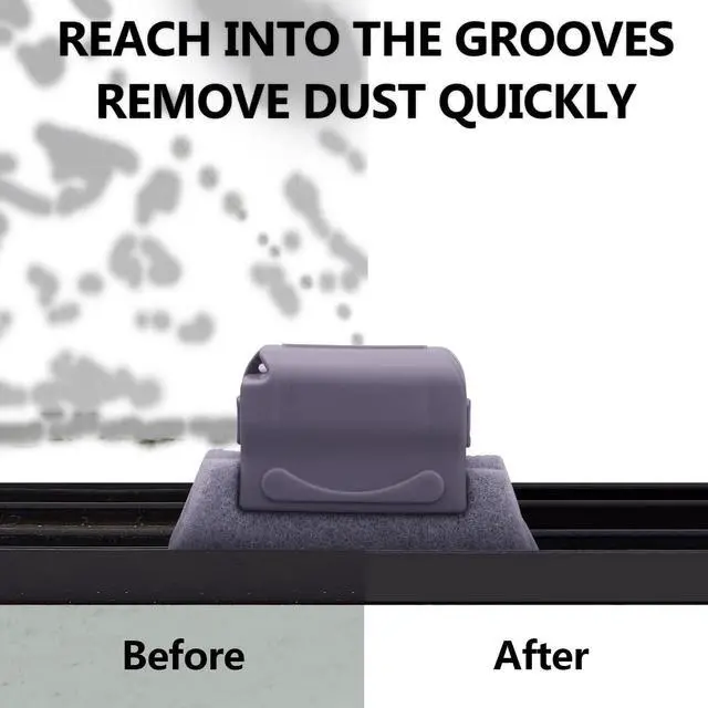 Alt view image 6 of 7 - Koishu Magic Window Groove Cleaning Brush, Hand-held Window Track Cleaner Brushes Tools Set, Sliding Door Track Cleaner, Sill, Tile Lines, Shutter, Car Vents, Keyboard, Small Spaces Clean