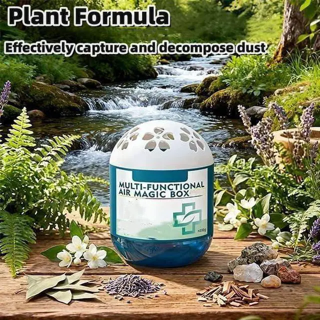 Alt view image 4 of 7 - Indoor Air Purification Dust Removal Magic Box,Multi-Functional Air Magic Box,Automatic Dust Collection Air Box for Home,Plant Extract Formula,Use for Any Room120g