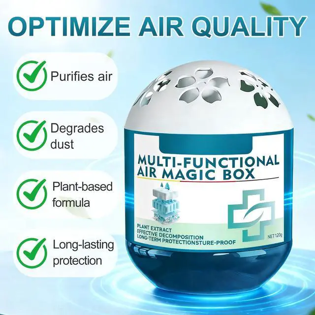 Alt view image 3 of 7 - Indoor Air Purification Dust Removal Magic Box,Multi-Functional Air Magic Box,Automatic Dust Collection Air Box for Home,Plant Extract Formula,Use for Any Room120g