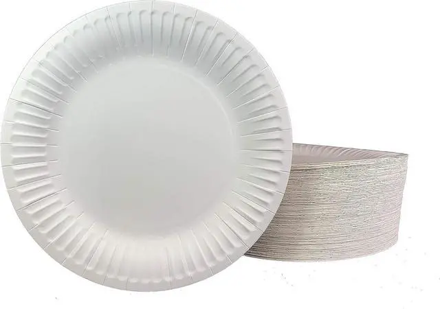 Main image of 6" Paper Plates Uncoated, Disposable Dessert Plates for Everyday Use, White, Pack of 200ct