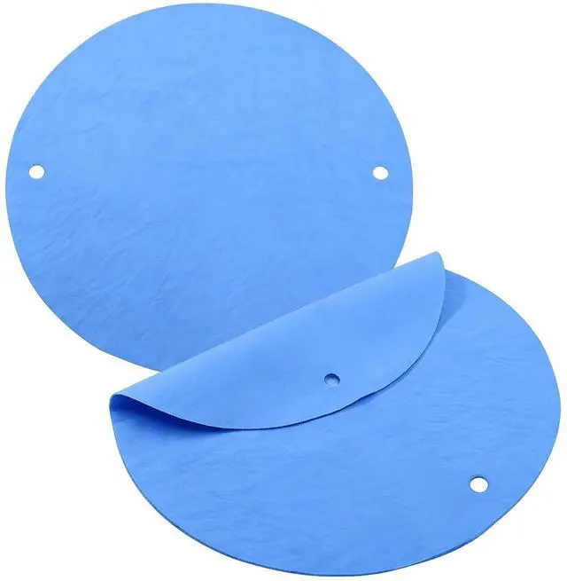Main image of 2Pcs 12 Inch Blue Pottery Wheel Bats, Anti-Slip BatMate Clay Throwing Cloth, Ceramic Bat Accessories for Potters Wheels, Minimizes Wobble and Warping During Clay Making