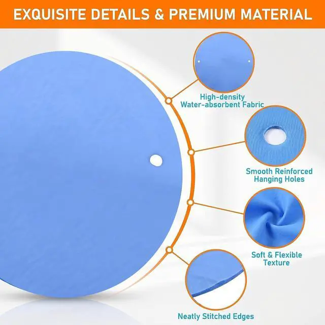 Alt view image 3 of 7 - 2Pcs 12 Inch Blue Pottery Wheel Bats, Anti-Slip BatMate Clay Throwing Cloth, Ceramic Bat Accessories for Potters Wheels, Minimizes Wobble and Warping During Clay Making