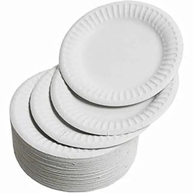 Alt view image 4 of 4 - 6" Disposable Paper Plate - Pack of 100ct (SS-Paper Plate 6-100),White