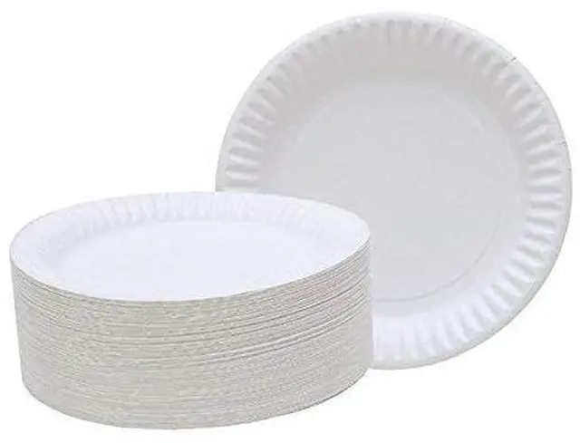 Alt view image 2 of 4 - 6" Disposable Paper Plate - Pack of 100ct (SS-Paper Plate 6-100),White