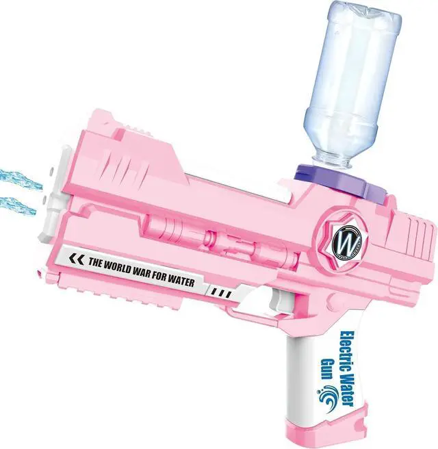 Main image of Electric Water Gun, Ultimate Battle Blaster Water Guns with Dual Nozzles High Capacity Automatic Squirt Guns Summer Outdoor Beach Swimming Pool Party Toy for Adult and Kids (Pink, 1P Pink)