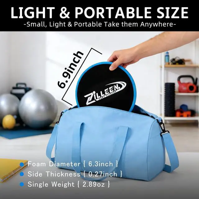 Alt view image 4 of 7 - Exercise Sliders for Working Out Blue Fitness Discs for Pilates Women Men, 2 Pack