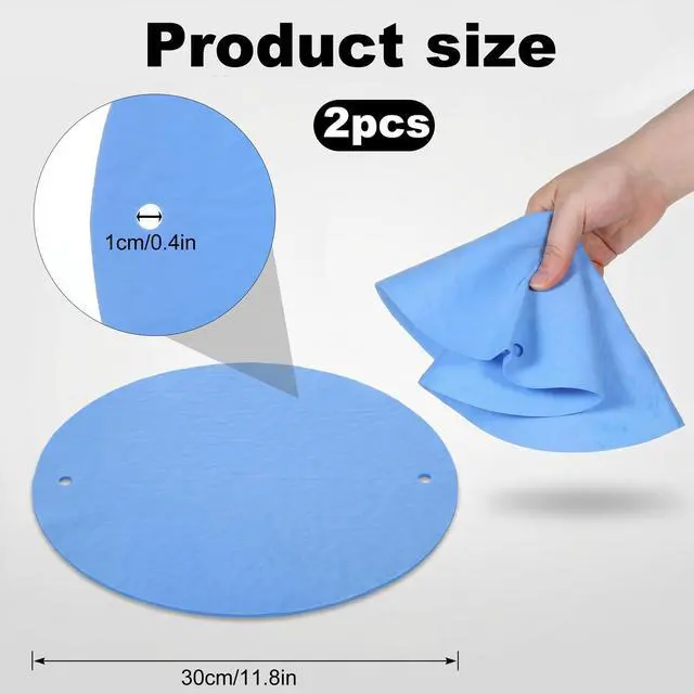 Main image of 2 PCS 12 Inch Pottery Wheel Bats, Round Bat Mate for Pottery Wheel and Ceramics, Non-Stick Clay Throwing Cloth for Potteries Wheels, Ceramic Clay Tools (Blue)