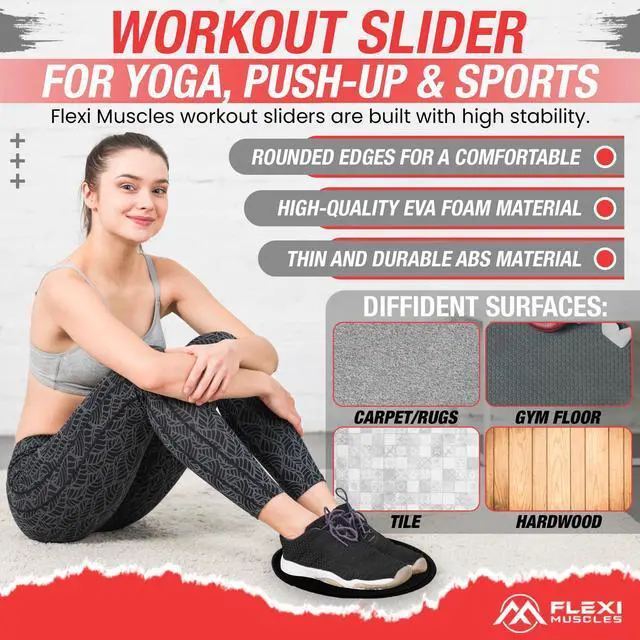 Alt view image 6 of 6 - Core Sliders Dual Sided Sliding Discs for Use on All Floors. Our Core Sliders are ideal for Abs exercises, Yoga, Pilates and Home Workouts.