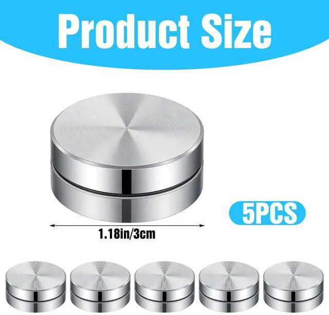 Alt view image 2 of 7 - 5 Pack Pottery Trimming Spinner, Silver Aluminum Alloy Clay Tools for Pottery Wheel Enthusiasts for Potters Clays Artists Ceramic and Potterys Tool Precision Detailing