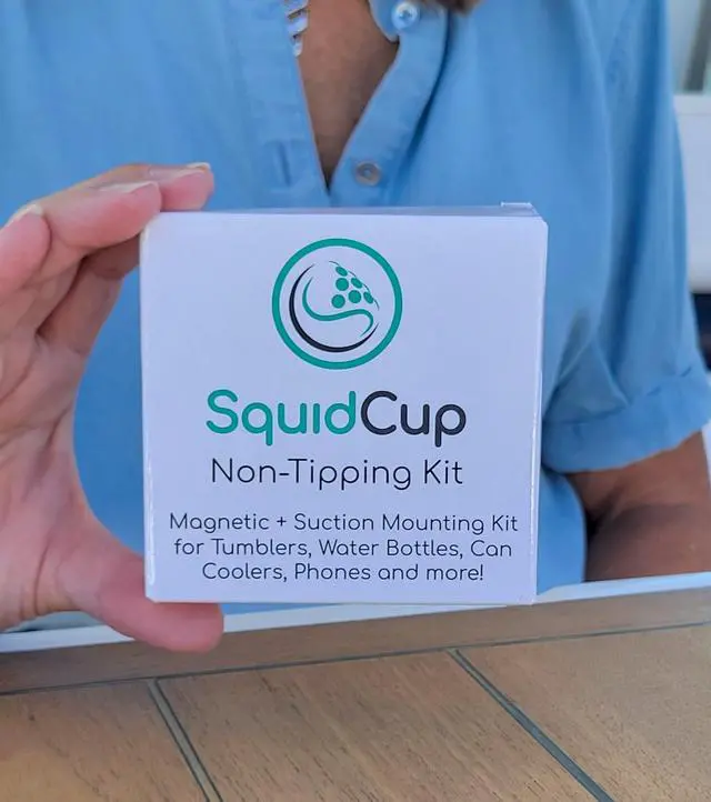 Alt view image 7 of 7 - Non-Tipping Kit | Magnetic & Suction Cup Base + Adhesive Disc for Cups, Bottles & Can Coolers (Fits 1230 oz) | Spill-Proof Drink Solution for Boats, Kayaks, SUPs, RVs & More
