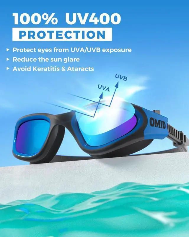 Alt view image 4 of 6 - Swim Goggles, P2 Polarized Swimming Goggles for Men Anti-fog Goggles Swimming for Adult Women