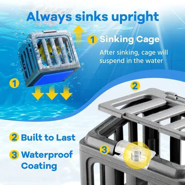 Alt view image 5 of 7 - Kids Pool Diving Toys, Water Swimming Dive Pool Game, Toddler Bath Toy Play Set W/ Fish Box Floating Animals, Fun Outdoor Beach Lake Swim Summer Party Gift 3 4 5 6 7 8 10 12 Year Old Boy Girl