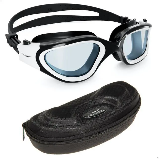Alt view image 2 of 7 - Swimming Goggles Swim Goggles for Adults Men Women Kids Youth Girls Boys Children DX (Clear-Lenses White/Black-Frame)