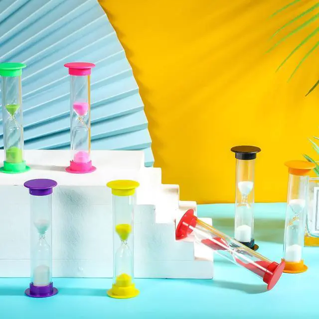 Alt view image 2 of 4 - 48 Pcs 2 Minute Sand Timer for Kids, Mini Hourglass Bulk Sand Clock Timer for Adult Kids in Classroom Kitchen Games Office School(Colorful)