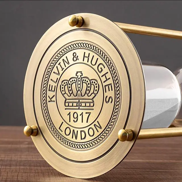 Alt view image 4 of 7 - Vintage Sand Timer 1 Minute,Small Hourglass,Antique Brass Sand Clock, Sand Watch 1 Min,Antiguo Reloj De Arena 1 Minuto,Metal Unique Sandglass for Gifts Games Kitchen Home Office Decoration
