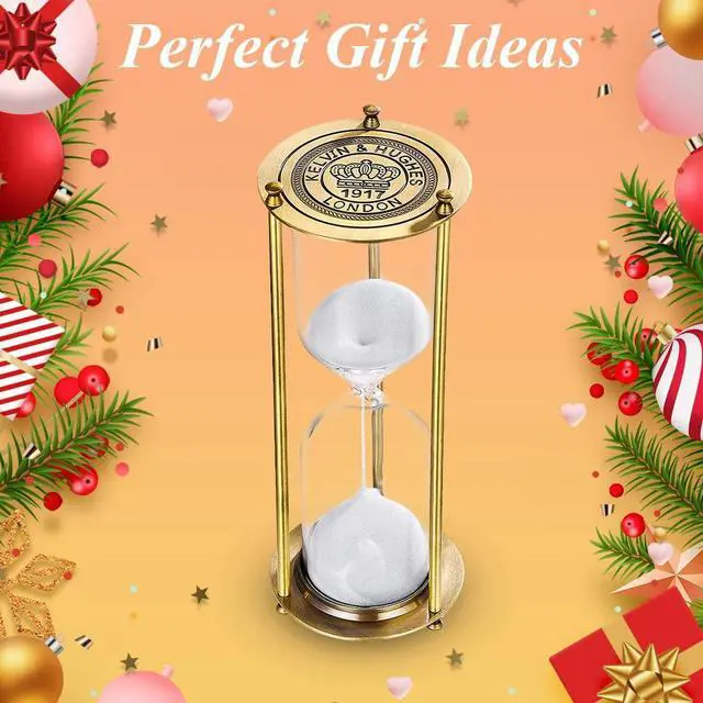 Alt view image 5 of 7 - Vintage Sand Timer 1 Minute,Small Hourglass,Antique Brass Sand Clock, Sand Watch 1 Min,Antiguo Reloj De Arena 1 Minuto,Metal Unique Sandglass for Gifts Games Kitchen Home Office Decoration