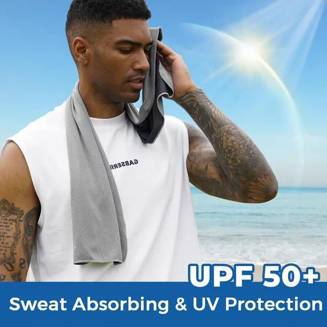 Alt view image 4 of 7 - Cooling Towels 6 Pack (40"x12"), Cooling Towels for Neck and Face, Quick Dry Sport Camping Cooling Towel, Cold Towel for Hot Weather